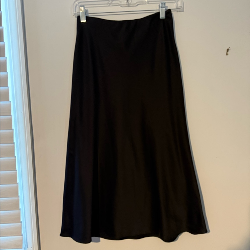 Express Black Satin Skirt